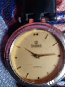 Vintage Swistar Quartz Watch 22k Gold Plated