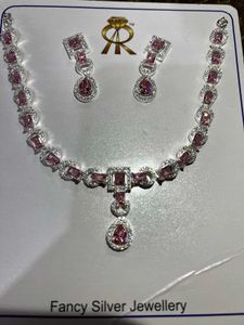 Pink Stone Jewelry Set
