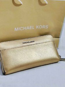 Michael Kors Pale Gold Continental Leather Wallet
