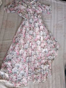 Floral Chiffon Midi Dress