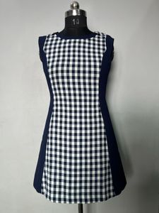 Checkered A-Line Dress