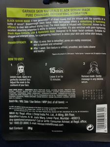 Garnier BALCK SERUM MASK PURE CHARCOAL