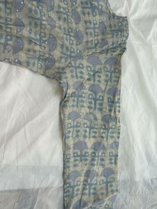Light Blue Sequin Kurti