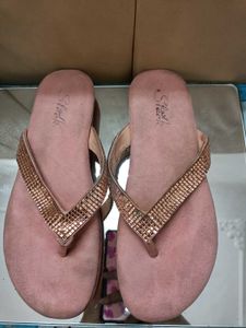 Pink Velvet Flats
