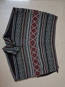 Embellished Patterned Mini Skort