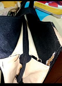 red and black hand bag combo