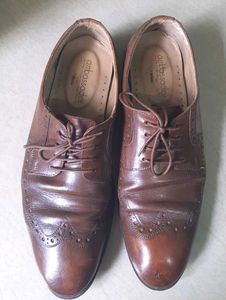 Classic Brown Leather Wingtip Dress Shoes