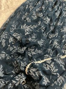 Blue Georgette Saree