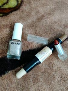 Combo Nail Paint, Countour, Highlighter Stick Lips