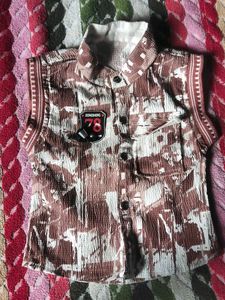 Cute Brown  and Patterned baby dress pack of two