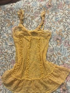 Yellow Lace Cami Top