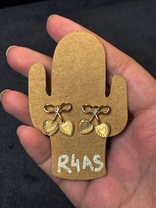 Korean Cherry Bow Earrings