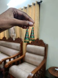 Green Patakha Earrings