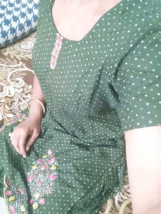 Green Polka Dot Kurta