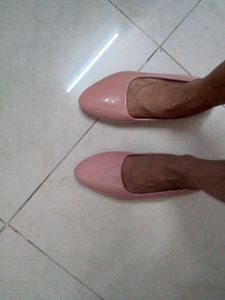 Pale Pink Pointed Flats - Size 7