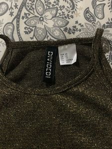 H&amp;M Gold Halter Top
