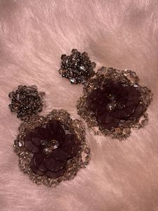 Flower Beaded Earrings