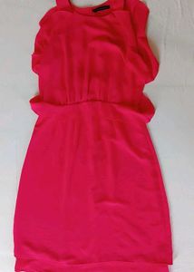 Pink Layered Midi Dress