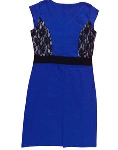 What Women Want Blue Lace Detail Dress