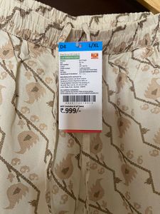 Rangmanch Beige Colour Printed Palazzo (L/XL)