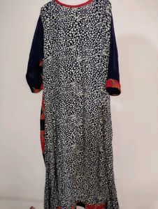 Printed Straight Long Length Kurti For Festive