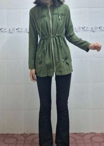Olive Zip-Up Jacket