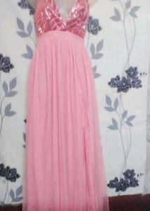 Pink Sequin Maxi Dress