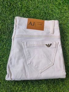 Armani Exchange Denim White Color Jeans