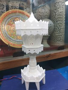 Marble Standing Lamp white Colour