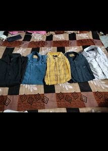 5 Combo Used Shirt Faded Colour Stain Little M Siz