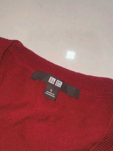 Maroon Cardigan Sweater / thrift