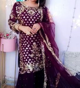 Elegant Maroon Embroidered Kurta Set