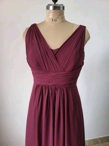 Burgundy Chiffon Gown