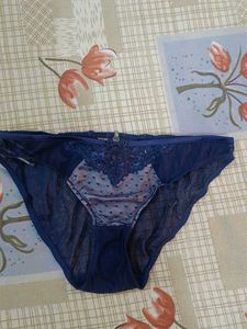 Navy Blue Lace Panties