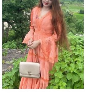 Label Ritu Kumar Peach Dress (BRAND NEW)