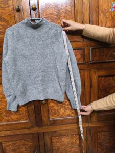 Gray Turtleneck Sweater