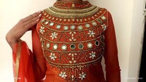 Beautiful Orange Shifon Mastani Dress