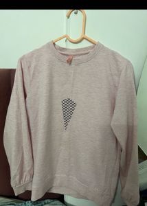 Pink Puff Sleeve Sweatshirt