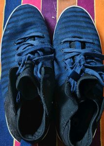 Benetton Blue Knit Sneakers