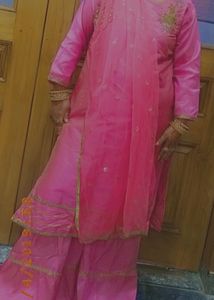 Women Silk Sharara Set