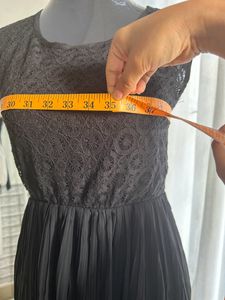 Black Long Bleated Dress