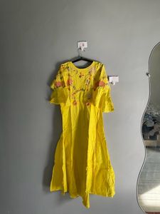 Yellow Embroidered Dress