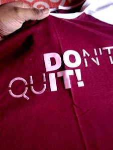 Burgundy &amp; White Graphic T-Shirt