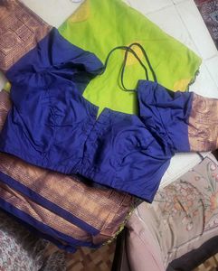 Green &amp; Purple Saree
