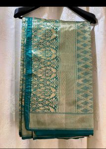 Green Banarasi Saree with blouse