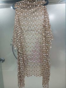 Floral Embroidered Net Shrug