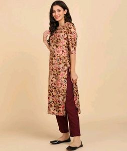 Floral Print Kurti with Pants