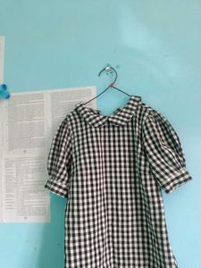 Checkered Black &amp; White Dress