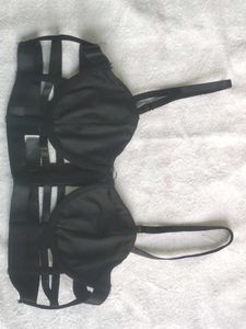 Strappy Cage Black Bra
