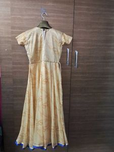 Blue With Sandal Anarkali
